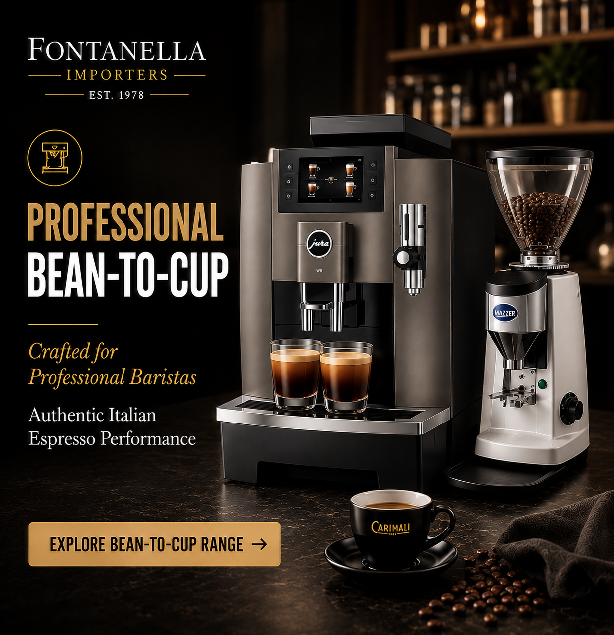 Home bean to cup coffee machine